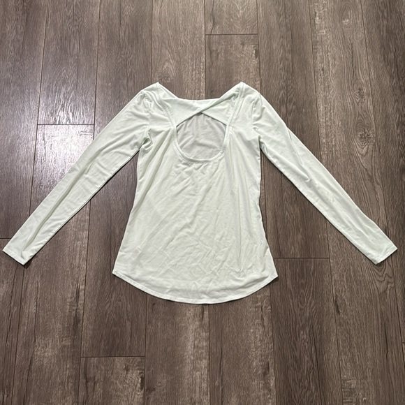 Athleta Open Back Flexlight Long Sleeve mint green xxs - Picture 2 of 5